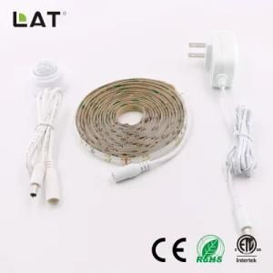 DC12V 5m IP20 SMD2835 Ww/Cw 30/60/120LEDs Flexible LED Strip Light with Sensor Can Adjust 30s to 10min