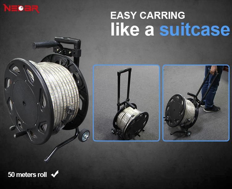 230V Work Light LED Strip 5050-60 with Linkable Design 50m Kit Mobile Reel Outdoor Indoor Use