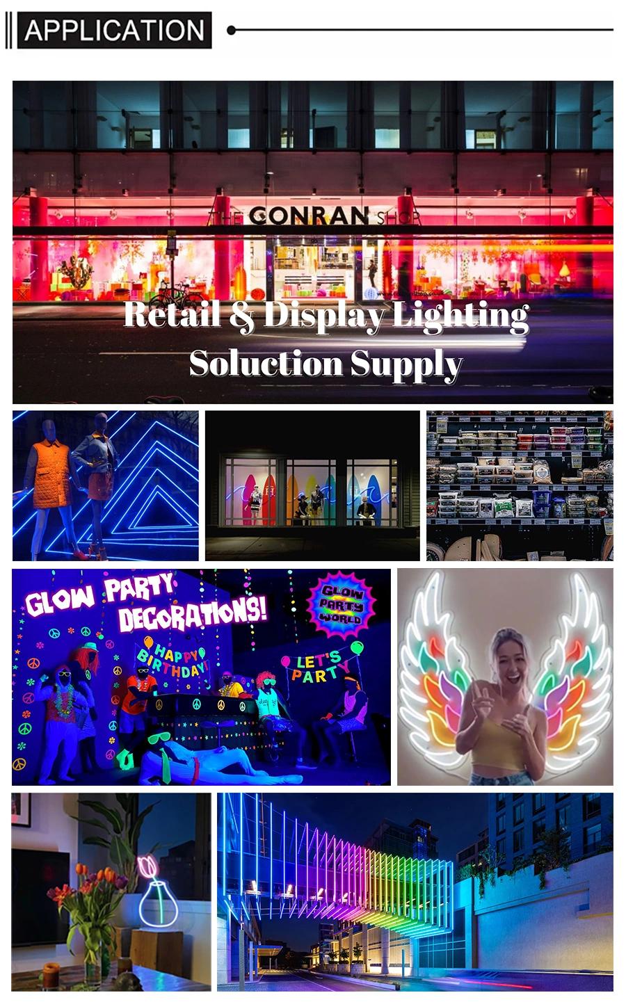 LED RGB Neon Rope Lights Multicolor Dimmable Neon Light Strips with Remote Control