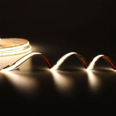 3 Years Warranty High Density LED Tape Ribbon Light DC12V 24V 320LEDs 8mm Flexible COB LED Strip