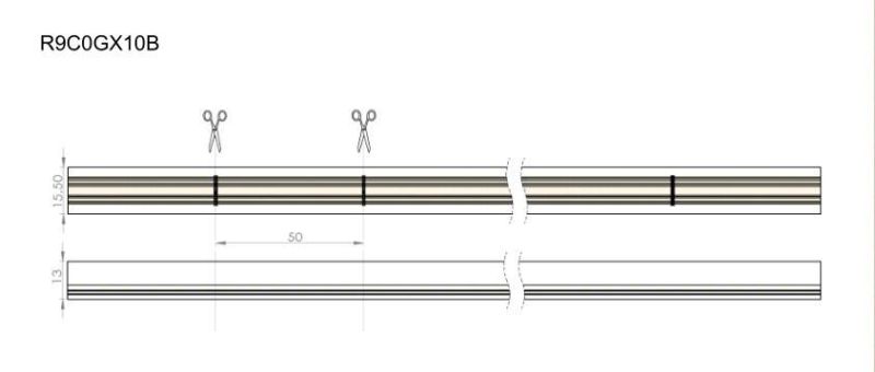 25/50mm Cut Unit Top Bend Positive Lighting 16*13mm 270 Degree LED Silicon Neon Strip