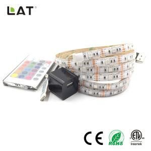 DC5V IP65 5m LED 5050 Blue 30 60 120LEDs Strip Tape Back Light USB for TV Computer Ce ETL UL