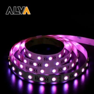 60PCS/M RGBW 4in1 SMD5050 Flexible Rope Light 12V 24V LED Strip with TUV CE, IEC