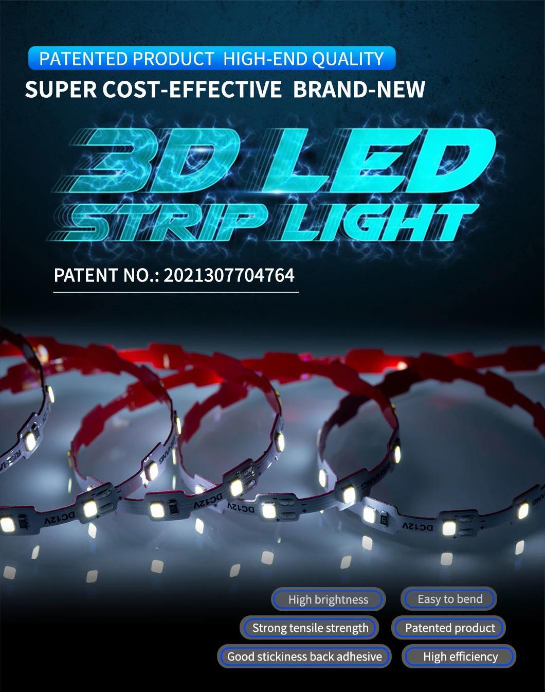 6mm 12V 60LEDs "S" Type Zig Zag PCB Shape LED Tape Easy Bend LED Strip Light