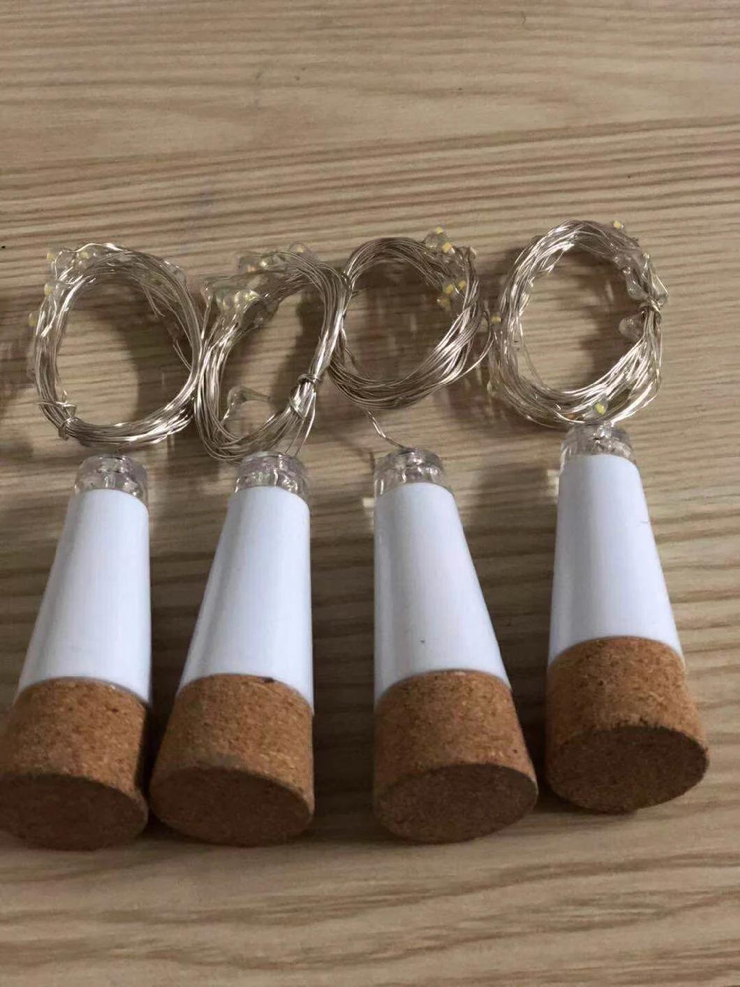 New Arrival Romantic LED Bottle Cork Light with Copper Wire String Light for Party Bar Christmas Decoration USB Rechargeable