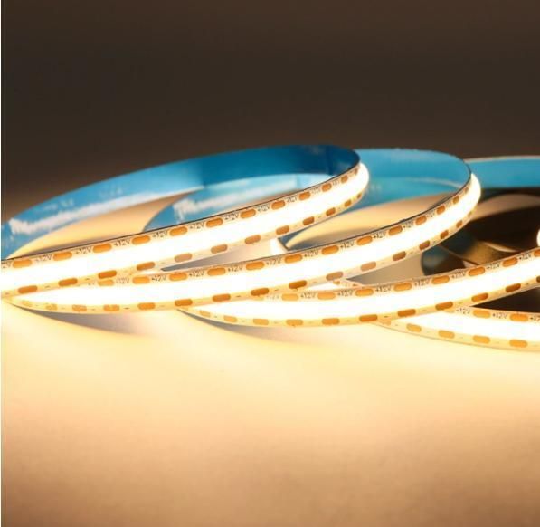 High Density White Warm White Dotless Flexible COB LED Strip