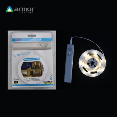 Battery Powered Smart Sensor Strip Kit LED Motion Sensor USB 5V Flexible LED Strip Lights PIR Strip for Bed Closet Kitchen Room