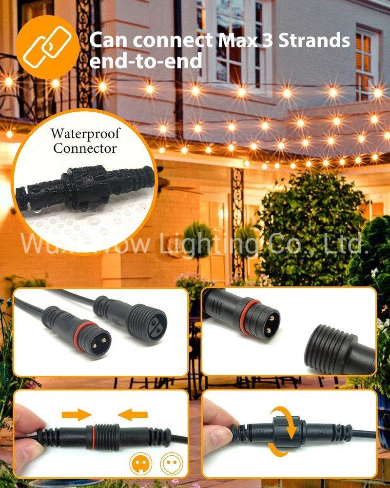 Outdoor String Lights Mains Powered 41FT/12.5m G40 Garden Festoon Light Waterproof Hanging Outside Lights for Garden Patio Bar