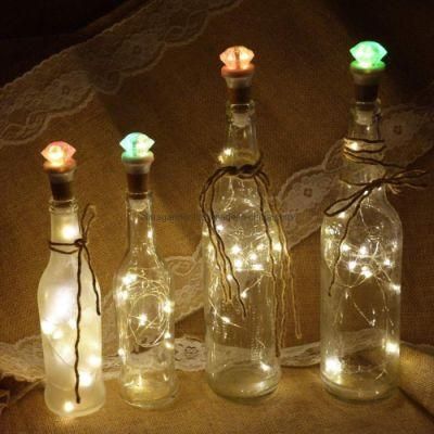 New Arrival Romantic LED Bottle Diamont Cork Light with Copper Wire String Light for Party Bar Christmas Decoration USB Rechargeable