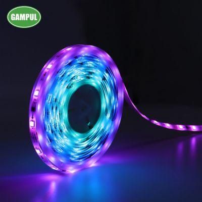 China Factory Directly Sell Flexible Smart Music Chasing RGB Tape Lighting for Christmas Decorations