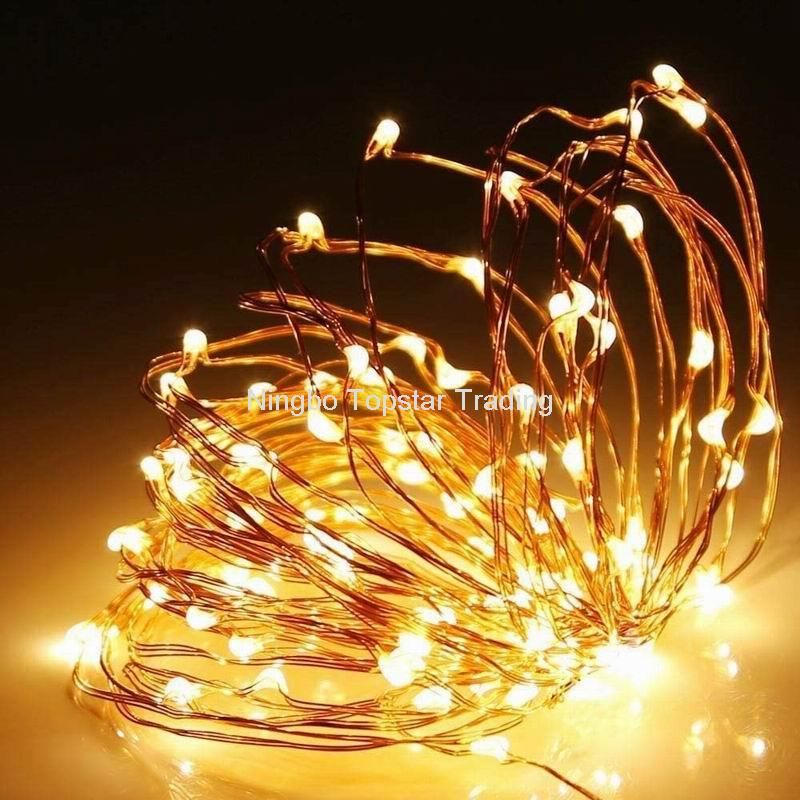 Wedding Party Christmas Bedroom Decoration Chain Xmas Lights Copper Strip Light Wire String LED Fairy Light
