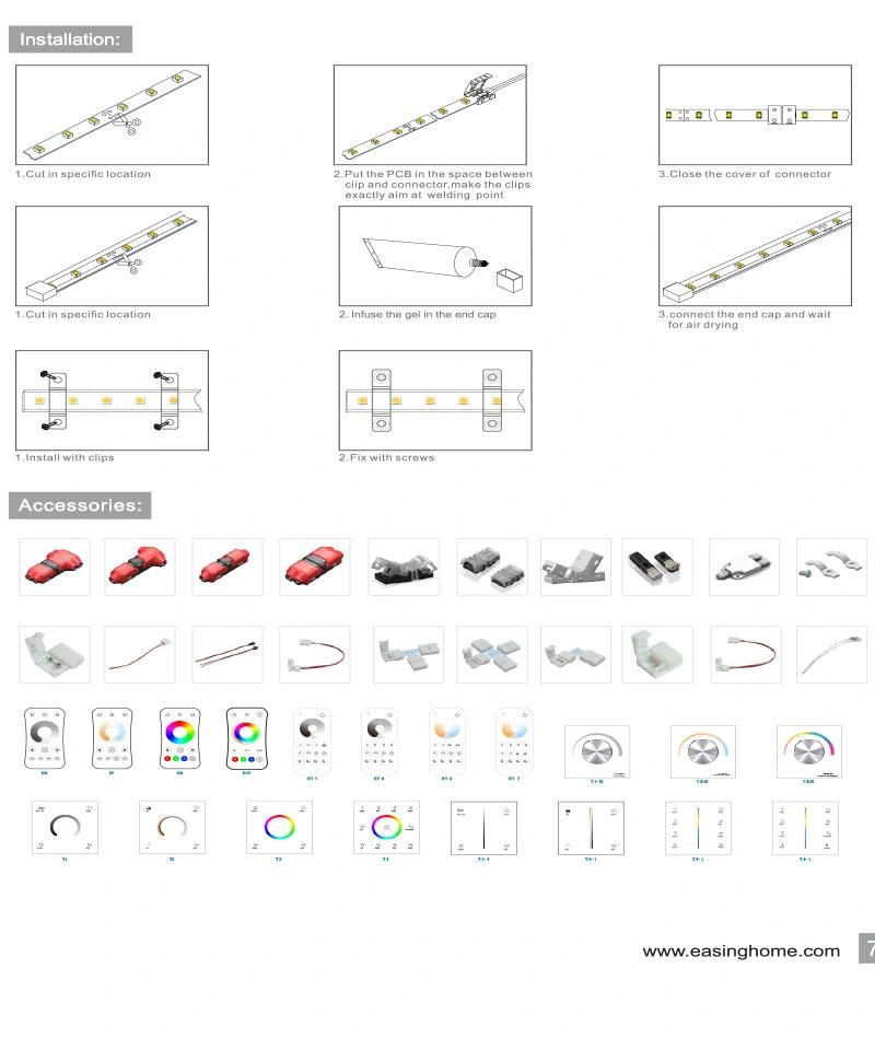 350 LED 18W 24V 1800-6500K High Lumen 2110SMD Flex LED Strip