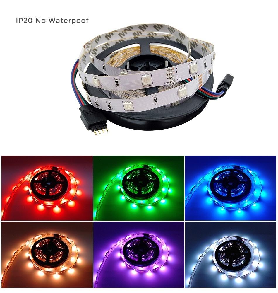 LED Lights for Bedroom, RGB LED Strip Lights for Living Room, Party Decor with Dimmable Lighting