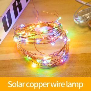 Christmas Trees Decotation Landscape Insert 100LED Copper Wire Solar String Light