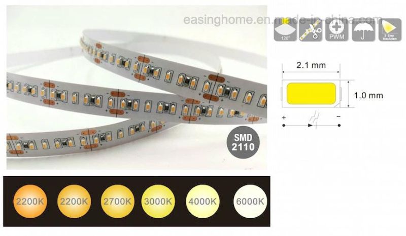 High Lumen High Ra>90 Mini Size 2110SMD Decorative LED Light Strip