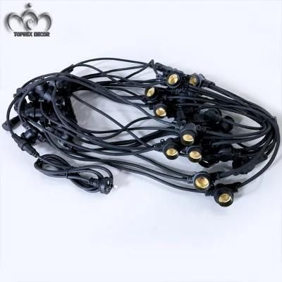 Globe Fairy Lights E27 Sockets Customizable Connectable Festoon Cafe Patio Commercial Outdoor String Lights
