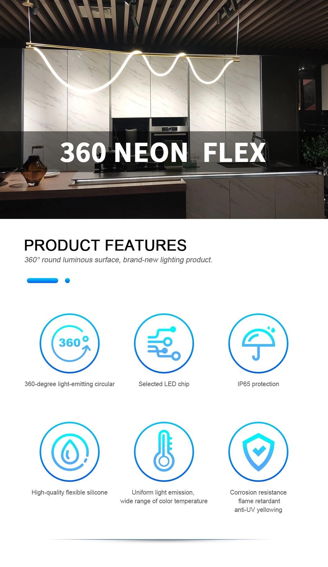 360° Multi-Color Rope Light Warm White 3000K Decorative Lighting LED Silicone Neon Flex Strip
