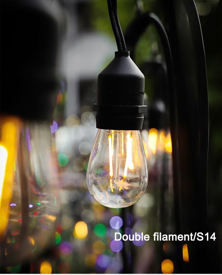 S14 Double Filament Bulbs LED String Light