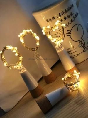 New Arrival Romantic LED Bottle Cork Light with Copper Wire String Light for Party Bar Christmas Decoration USB Rechargeable