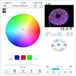 Smart Bluetooth High Brightness DC12/24V SMD5050 RGB 5m 30/60/120LEDs Flexible LED Strip/Tape Ce/ETL/UL