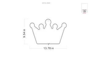 13.78X9.45inch Metal Crown Neon LED Light