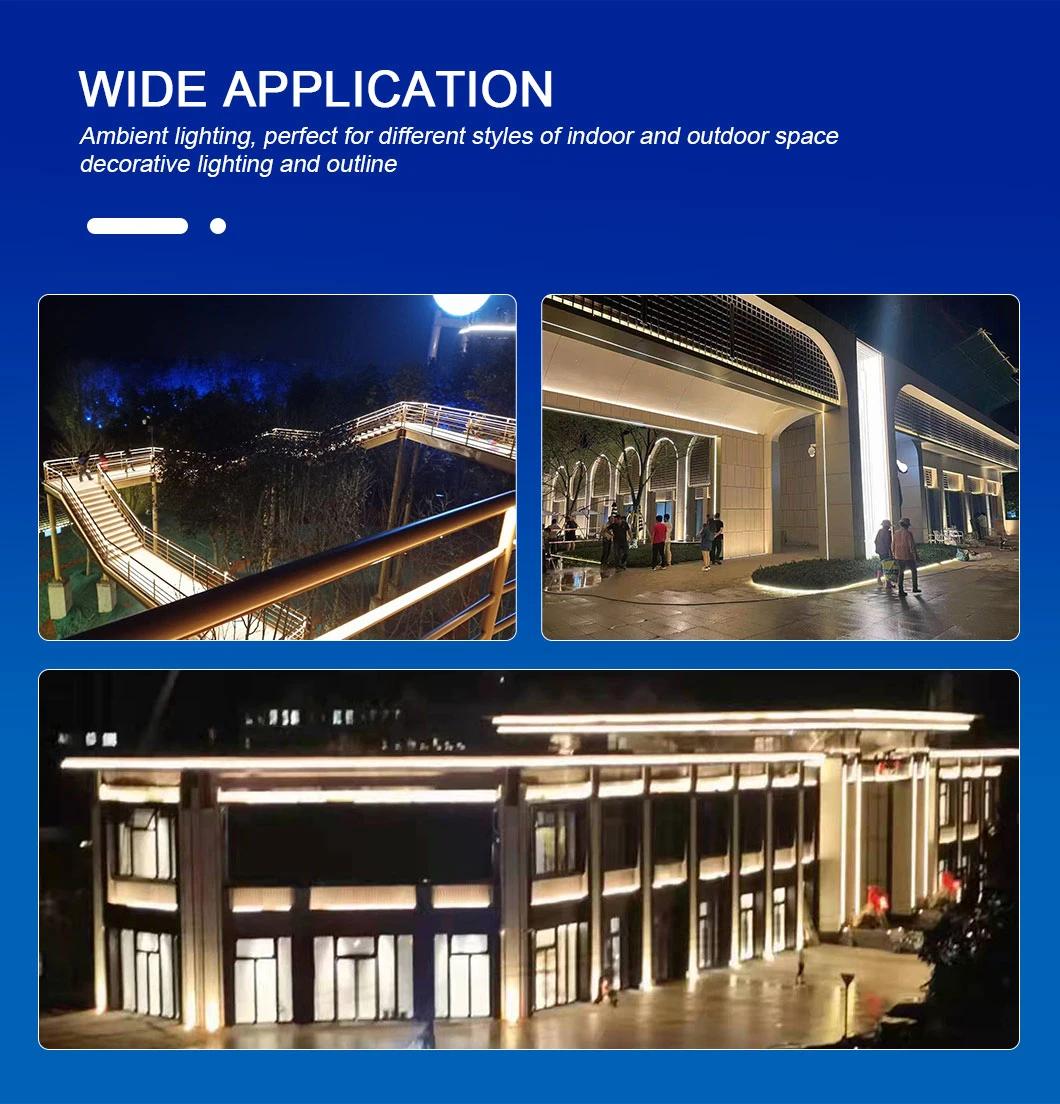Waterproof Sign Tubes High Efficiency 24V White 3000K 120LEDs/M Flexible LED Mini Neon Strip with Full Color