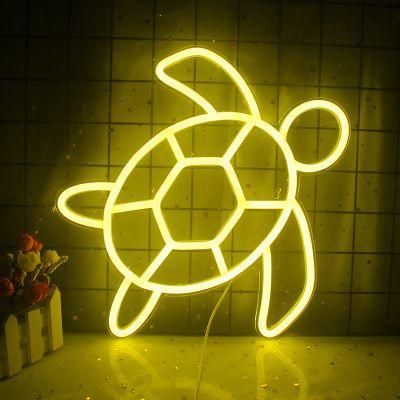 Custom LED Sign Sea Turtle Wall Hanging Art Neon Light USB Powered Lamps Kids Room Decor Neon Sign