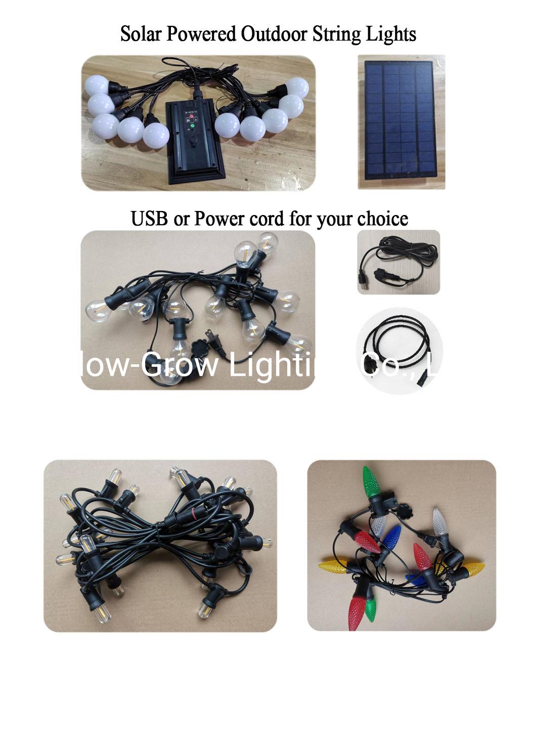 LED Outdoor String Lights Hanging Festoon Light with Shatterproof LED Bulb for Party Patio Wedding Home Ramadan Decoration