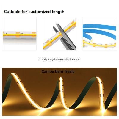 IP20 Non Dots 3000K COB LED Strip Light for Decoration