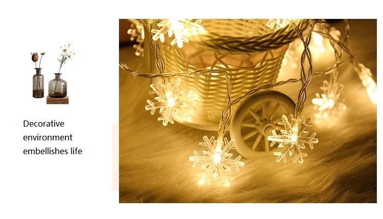 LED Snow String Lights, Fairy String Lights Waterproof, Extendable for Indoor, Outdoor, Wedding Party, Christmas Tree, Garden Decoration