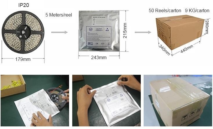 IP20/IP65 Waterproof/Non-Waterproof High Quality 180LEDs/M 12V 24V 2216 Flexible LED Strip