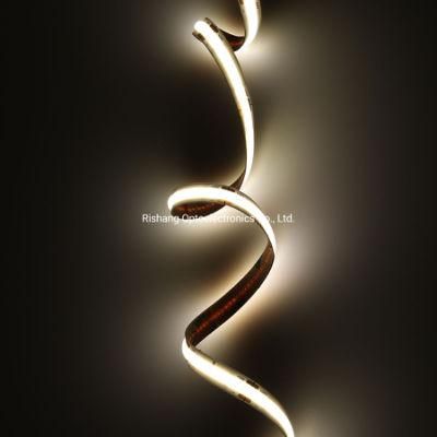 Factory Wholesale Waterproof IP65 COB Flexible Rope Light 12V 24V LED Strip with TUV CE, IEC