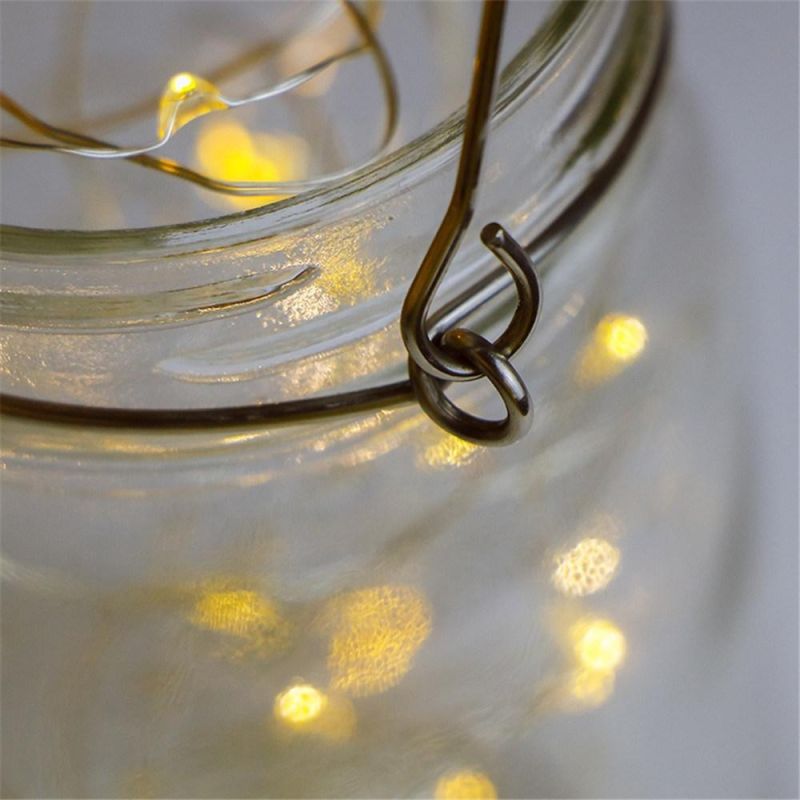 P-095winductive Solar Energy LED Strip Yard Decor Maison Jar Light