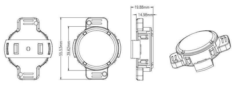 40mm Dome Light 24VDC RGB LED RGB Pixel Light