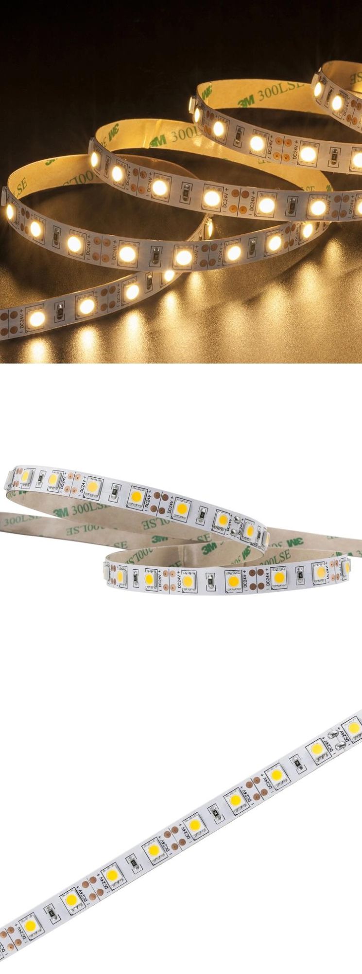 Non-waterptoof 300LED per roll 24V SMD5050 LED STRIP