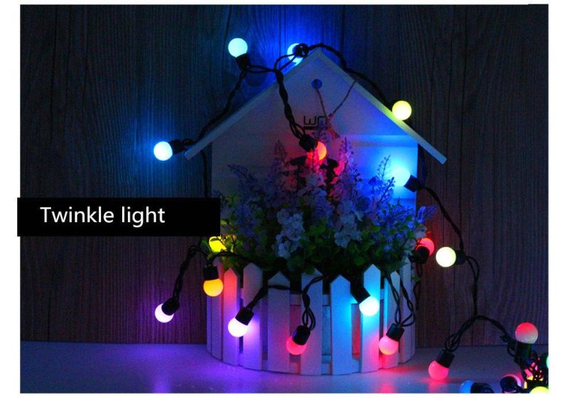 IP44 Outdoor LED Red Globe Ball String Light