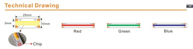 Super Slim COB Dotsfree LED Flexible Strip