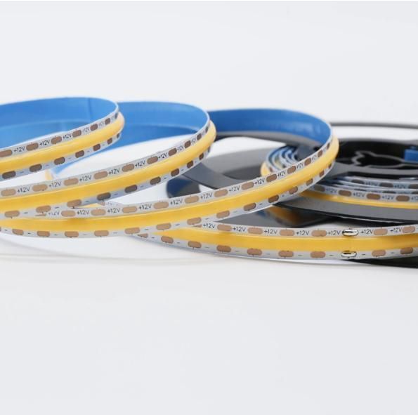 High Density White Warm White Dotless Flexible COB LED Strip