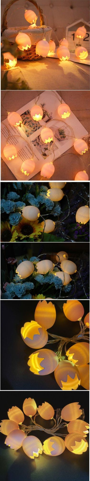 Easter Decorative Lamp Simulation Egg Shell Lamp String