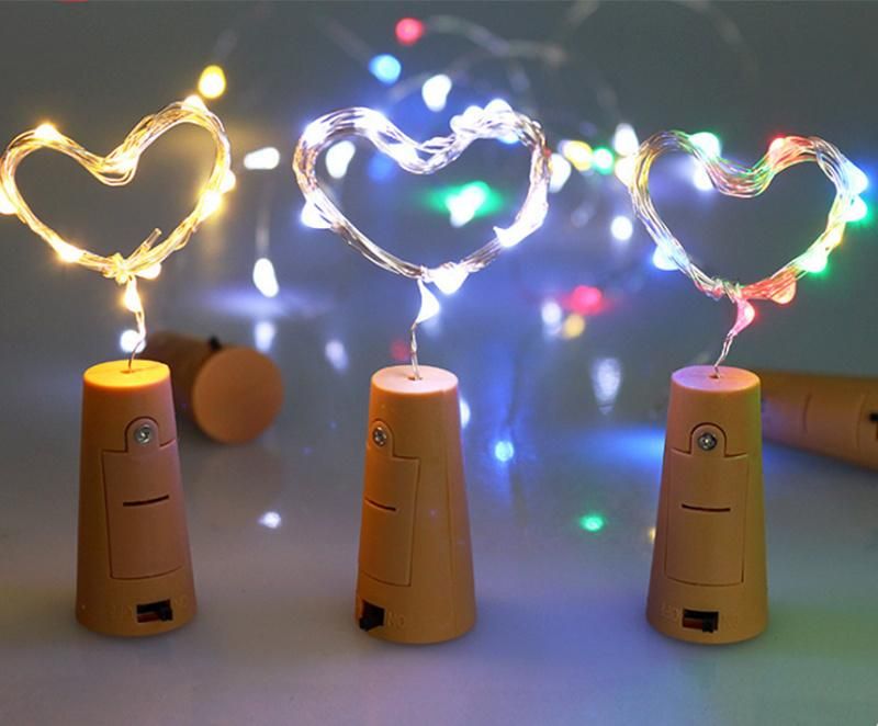 2m LED Wine Bottle Lights Cork Battery Powered Garland