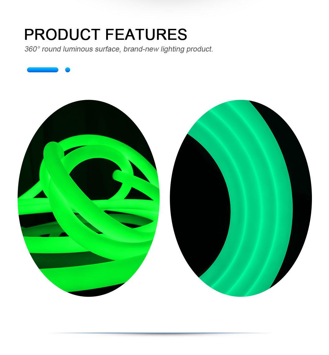 360° Round-Shape Freely-Cut Waterproof Warm White 2300K LED Neon Flex Strip