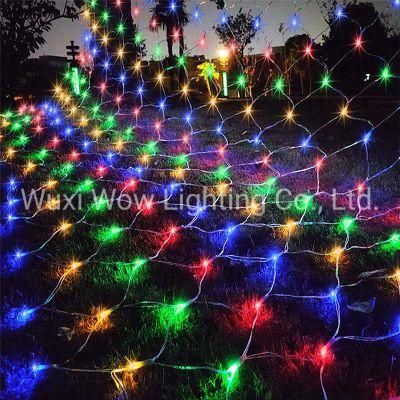 300 LED 4m X 2m Mesh Lights Outdoor Net Lights Mains Powered, Multi-Colour Christmas Garden Fairy Light