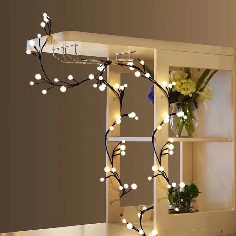 Acrylic Ball Branch Christmas Tree Decorative Lamp String