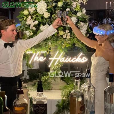 12V UL Listed Warm White Advertising Acrylic 3D Art LED Alphabet Neon Letter Sign for Wedding Wall Decoration