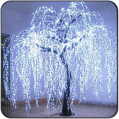 Event Party Ornament Customizable Color Optional Large LED Christmas Artificial Willow Tree with Lights