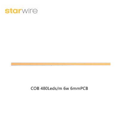 Ra90 Mini COB LED Strips 6mm 480LEDs/M 3 Years Warranty