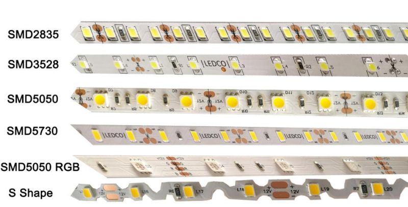 60LEDs/M 12watt/M 12V, 24V DC High Quality Flexible SMD2835 LED Strip