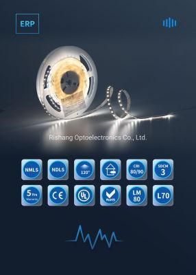 DC24V High Efficiency 9.6W 4000K 208lm/M ERP Standard 180LEDs Flexible Light LED Strip