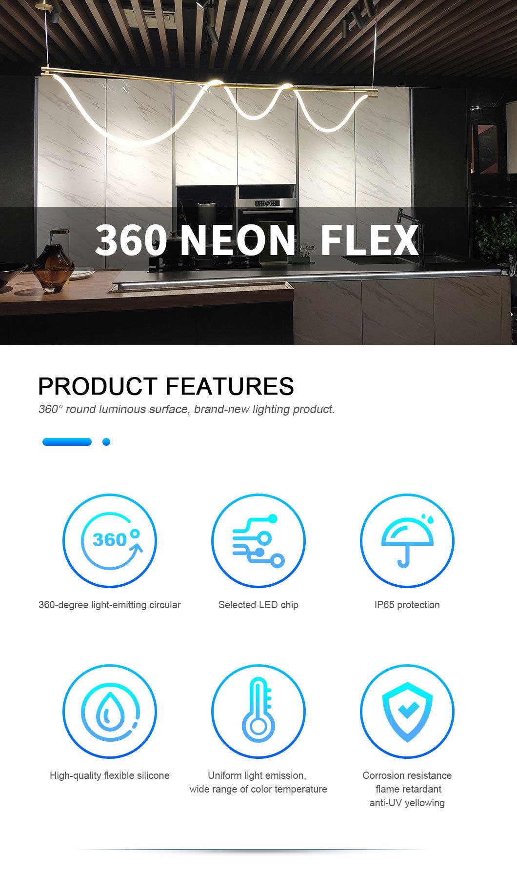 Freely-Bent SMD2835 Natural White 2700K Color-Customized 360° LED Neon Flex Strip