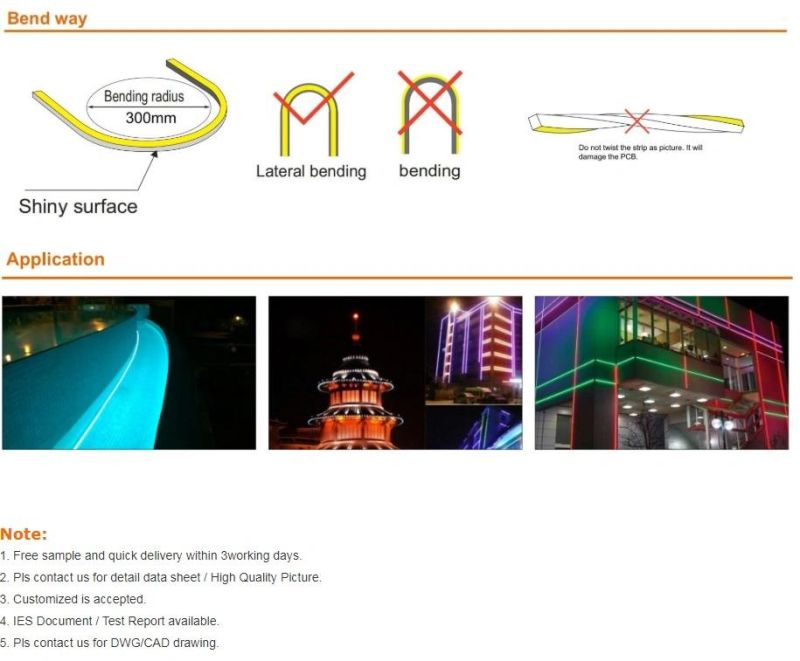 Streamline-Long Lenth 12*25mm 30meters RGB CCT Silicon Neon IP67 (Sidwe view -Dome head)